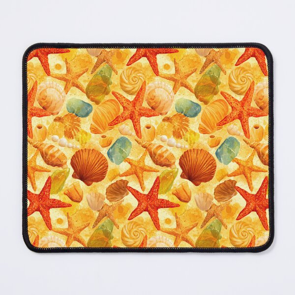 Item preview, Golden Orange Starfish and Shells Texture designed and sold by Piotrek0001.