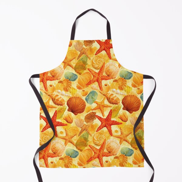 Item preview, Golden Orange Starfish and Shells Texture designed and sold by Piotrek0001.