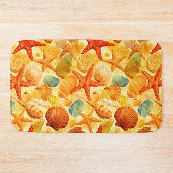 Item preview, Golden Orange Starfish and Shells Texture designed and sold by Piotrek0001.