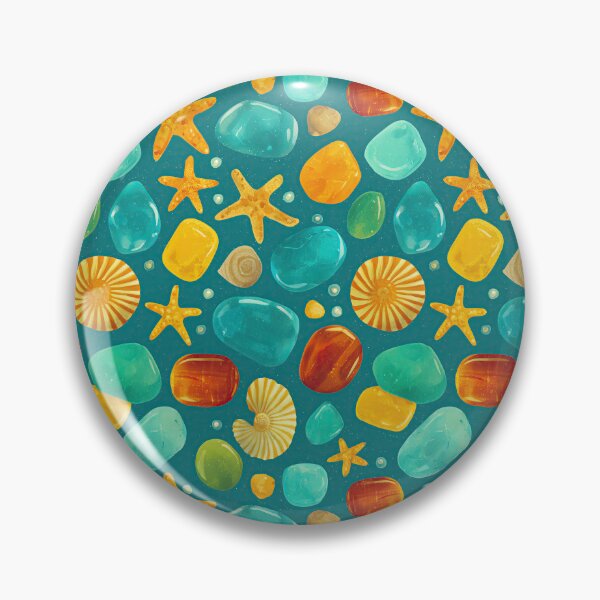 Item preview, Blue Sea Glass and Yellow Starfish Pattern designed and sold by Piotrek0001.