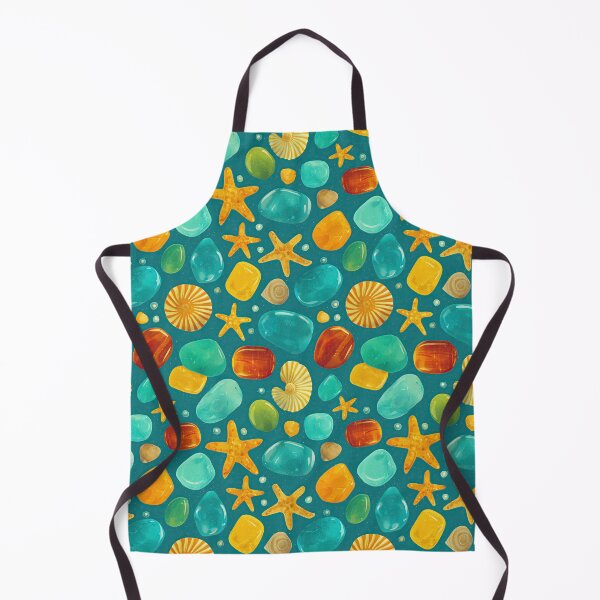 Item preview, Blue Sea Glass and Yellow Starfish Pattern designed and sold by Piotrek0001.