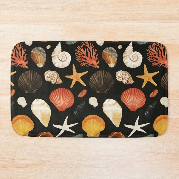 Item preview, Elegant White Shells and Coral on Black designed and sold by Piotrek0001.