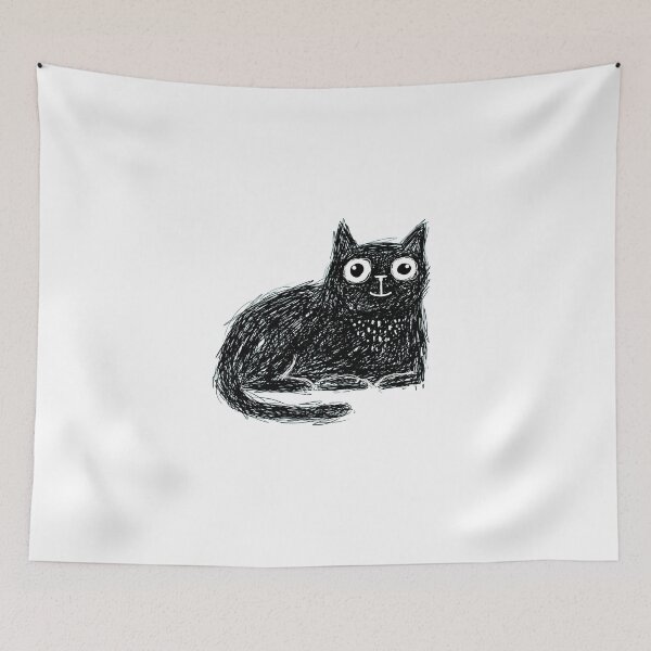 Item preview, Happy Doodle Cat Shirt – Cats & Vibes designed and sold by PhokaPhokich.