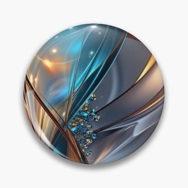 Item preview, Luminous Teal and Amber Liquid Crystal Abstract designed and sold by Remix Vision.