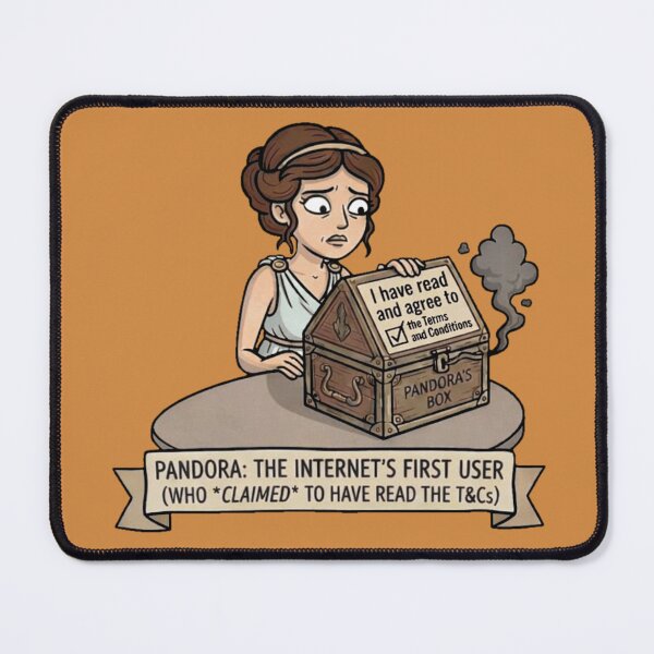 Item preview, Funny Pandora Meme I Read The Terms And Conditions Greek Mythology Humor designed and sold by MythoWorldddd.