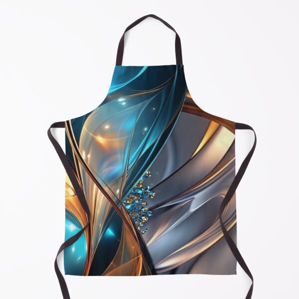 Item preview, Luminous Teal and Amber Liquid Crystal Abstract designed and sold by Remix Vision.