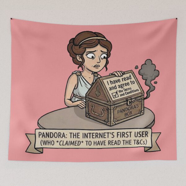 Item preview, Funny Pandora Meme I Read The Terms And Conditions Greek Mythology Humor designed and sold by MythoWorldddd.