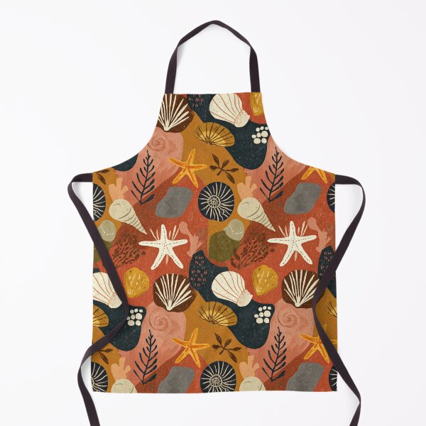 Item preview, Earthy Boho Shells and Starfish on Dark Beige designed and sold by Piotrek0001.