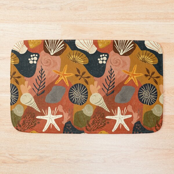 Item preview, Earthy Boho Shells and Starfish on Dark Beige designed and sold by Piotrek0001.