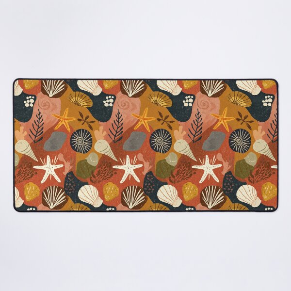 Item preview, Earthy Boho Shells and Starfish on Dark Beige designed and sold by Piotrek0001.