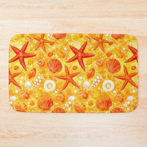Item preview, Vibrant Yellow and Orange Starfish Pattern designed and sold by Piotrek0001.
