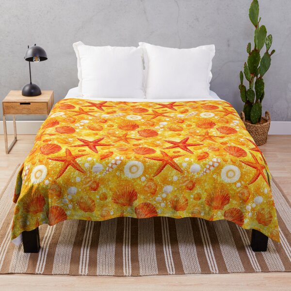 Item preview, Vibrant Yellow and Orange Starfish Pattern designed and sold by Piotrek0001.