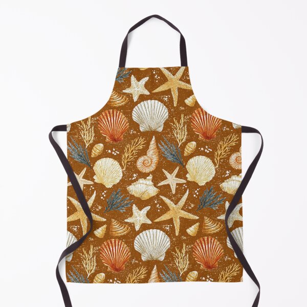 Item preview, Golden Starfish and White Shells on Sand designed and sold by Piotrek0001.