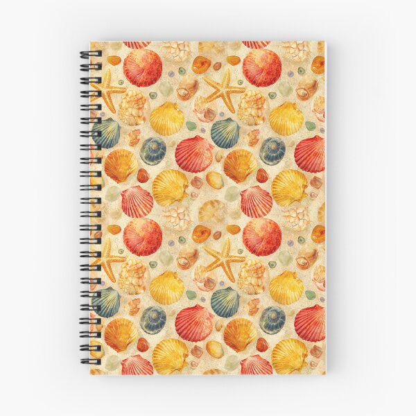 Item preview, Painted Orange Shells and Starfish on Beige designed and sold by Piotrek0001.