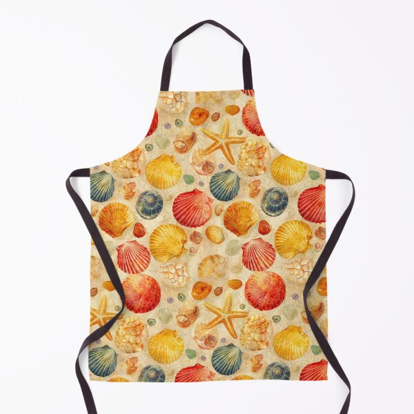 Item preview, Painted Orange Shells and Starfish on Beige designed and sold by Piotrek0001.