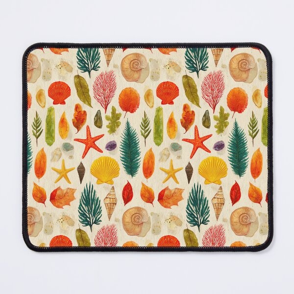 Item preview, Watercolor Coral Shells and Green Seaweed designed and sold by Piotrek0001.