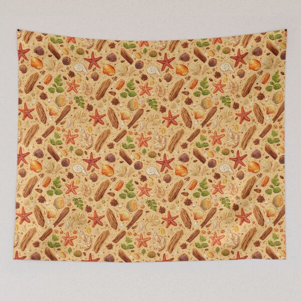 Item preview, Rustic Beachcombing Shells and Sticks Pattern designed and sold by Piotrek0001.