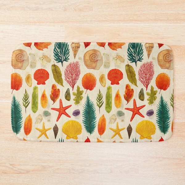 Item preview, Watercolor Coral Shells and Green Seaweed designed and sold by Piotrek0001.