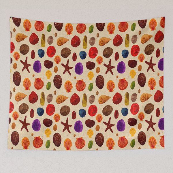Item preview, Red and Orange Painted Shells on Sand designed and sold by Piotrek0001.