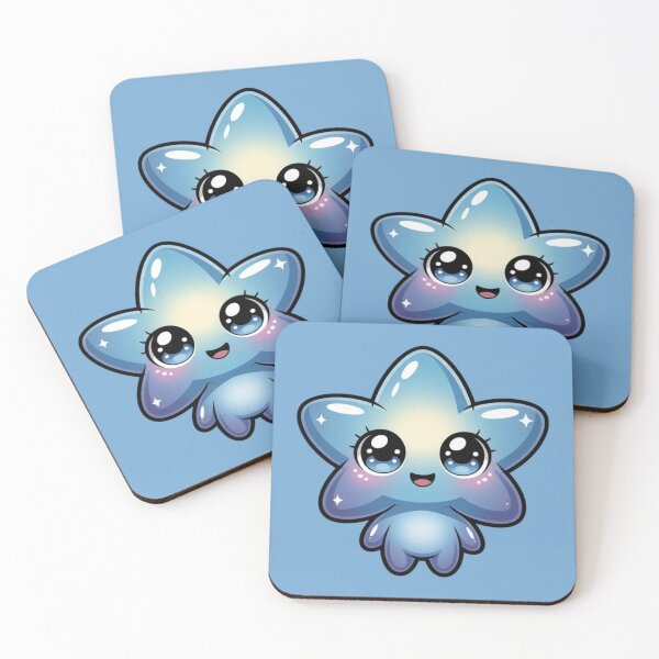 Item preview, Cute Blue Star Kawaii Cosmic Glow designed and sold by PrintBreeze.