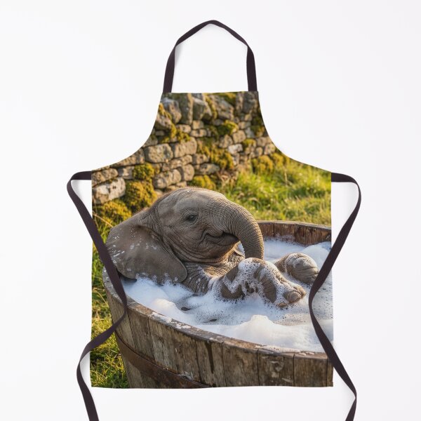 Item preview, Baby Elephant Has English Country Bath designed and sold by Tridentulus.