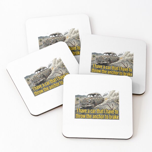 Item preview, Funny Old Car Anchor Brake – Cartoon Driving Humor Design designed and sold by GCCloverCo.