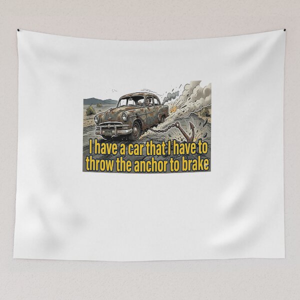 Item preview, Funny Old Car Anchor Brake – Cartoon Driving Humor Design designed and sold by GCCloverCo.