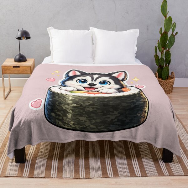 Item preview, Kawaii Husky Sushi – Cute Dog Inside Sushi Roll | Anime Style Pet Design designed and sold by The shop of Dreams.