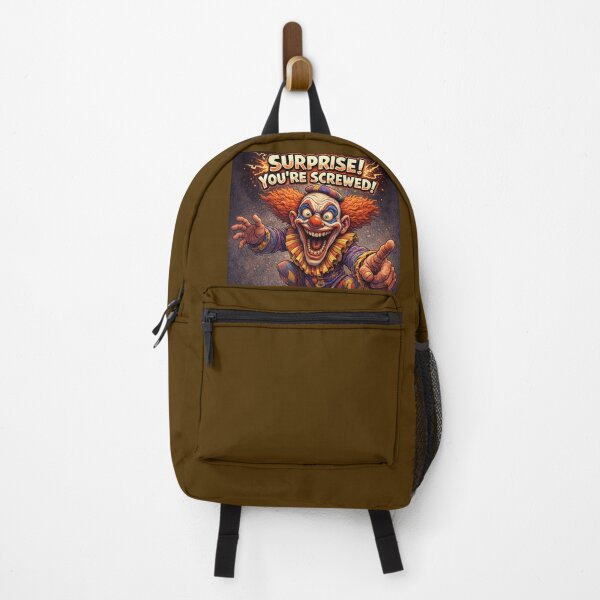 Item preview, Surprise You're Screwed Creepy Clown Dark Humor Design designed and sold by inkstablestudio.