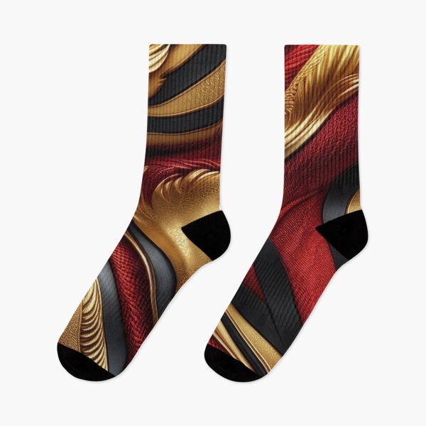 Item preview, Imperial Red and Gold Silk Abstract Luxury Pattern designed and sold by Remix Vision.