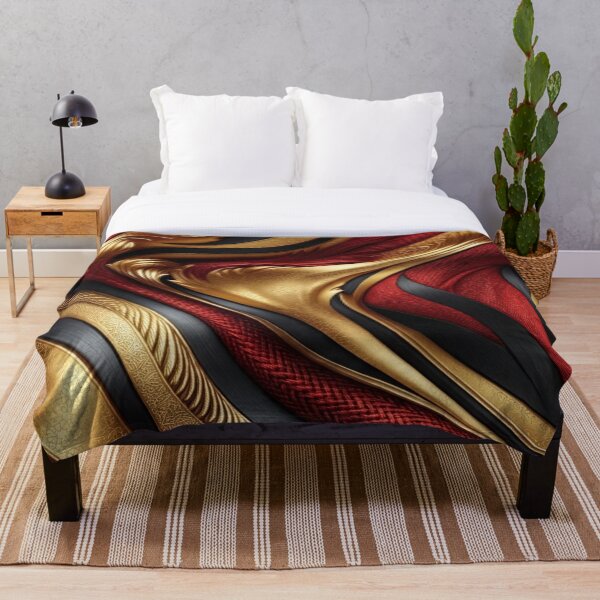 Item preview, Imperial Red and Gold Silk Abstract Luxury Pattern designed and sold by Remix Vision.