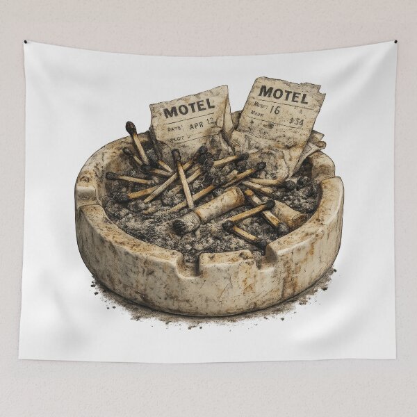 Item preview, After Midnight Motel Ashtray designed and sold by jgvisualarts.