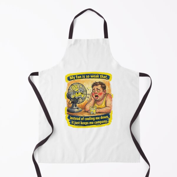 Item preview, Funny Weak Fan Cartoon – Summer Heat Humor Design designed and sold by GCCloverCo.