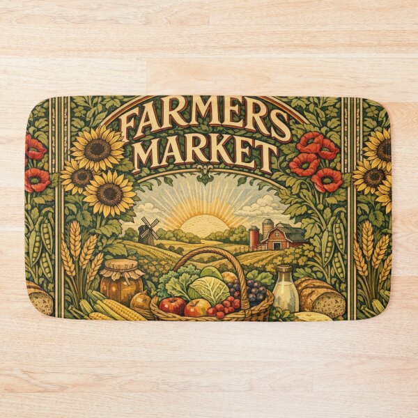 Item preview, Vintage Farmer Market poster designed and sold by hollycooper.