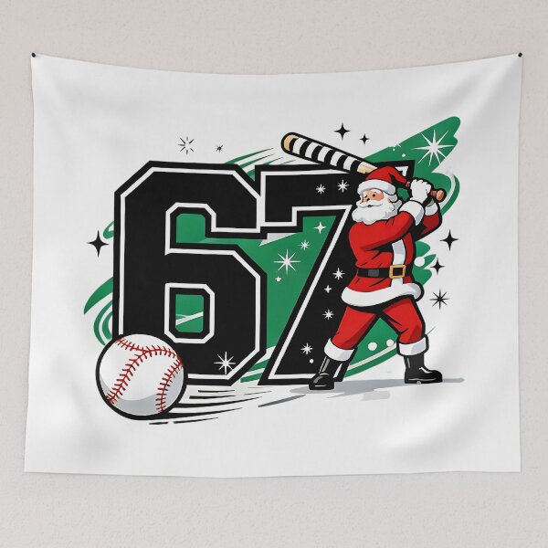 Item preview, funny santa baseball six seven winter graphic designed and sold by ArtDesignTp.