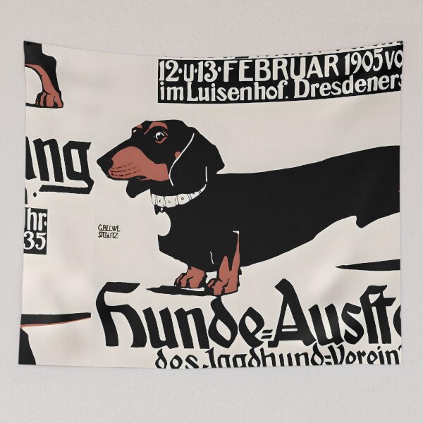 Item preview, German Dog Show Dachsund Poster 1905 designed and sold by Jon-Baran.