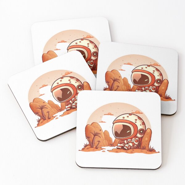 Item preview, Little Kawaii Astronaut on Mars, Cute Cartoon, Space Science Fiction designed and sold by CLC54.
