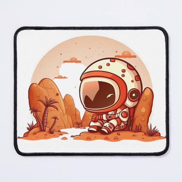 Item preview, Little Kawaii Astronaut on Mars, Cute Cartoon, Space Science Fiction designed and sold by CLC54.