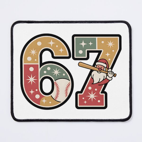 Item preview, santa baseball christmas meme six seven humor designed and sold by ArtDesignTp.