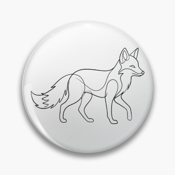 Item preview, line art fox designed and sold by carpytops.