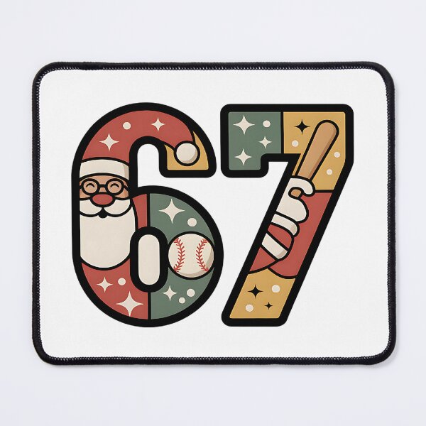 Item preview, funny christmas baseball santa six seven vibe designed and sold by ArtDesignTp.