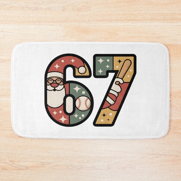 Item preview, funny christmas baseball santa six seven vibe designed and sold by ArtDesignTp.