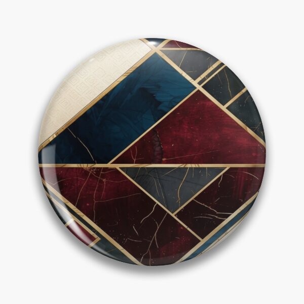 Item preview, Modern Geometric Marble Mosaic with Gold Inlay designed and sold by Remix Vision.
