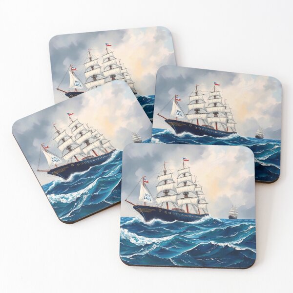 Item preview, Majestic High Seas: Vintage Clipper Ship Painting designed and sold by Serene Strokes Art.