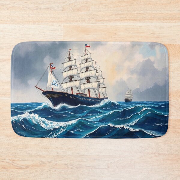 Item preview, Majestic High Seas: Vintage Clipper Ship Painting designed and sold by Serene Strokes Art.