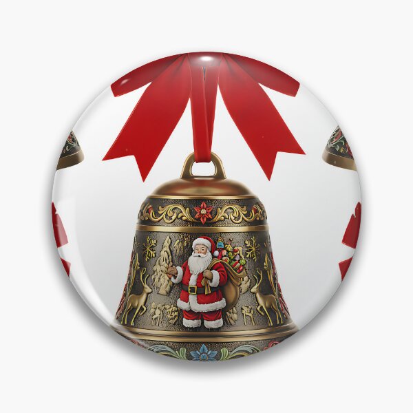 Item preview, Christmas bell with Santa Claus picture  designed and sold by Nalimkibard.