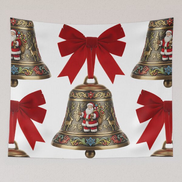 Item preview, Christmas bell with Santa Claus picture  designed and sold by Nalimkibard.