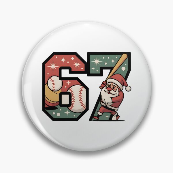 Item preview, funny santa player six seven holiday baseball designed and sold by ArtDesignTp.