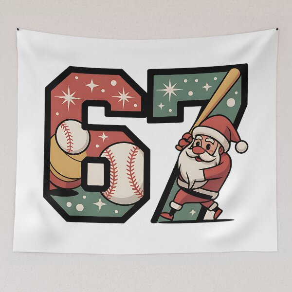 Item preview, funny santa player six seven holiday baseball designed and sold by ArtDesignTp.