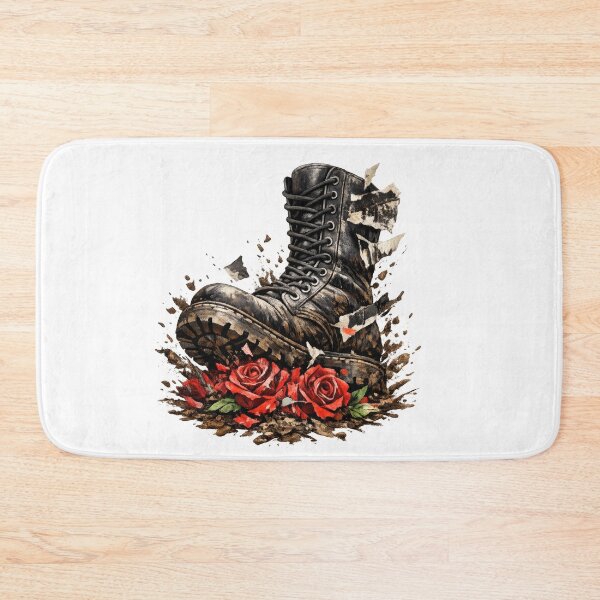 Item preview, Combat Boot Crushing Red Roses designed and sold by jgvisualarts.